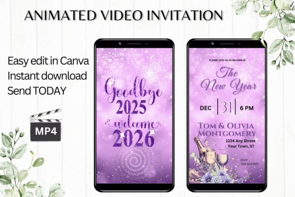 Animated New Year’s Eve Party Invitation: A Digital Template for Instant Celebration