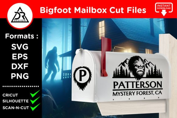 Bigfoot Mailbox SVG Cut Files: A Design Asset for the Mysterious