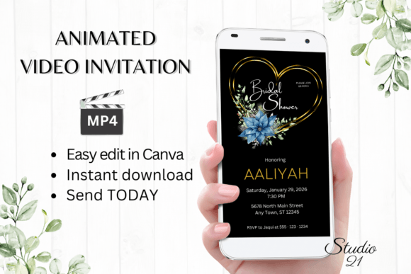 Christmas Bridal Shower Invite W4219: A Festive Design Asset