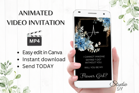 Christmas Flower Girl Proposal: Your Digital Evite Solution