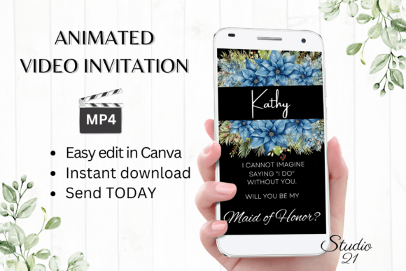 Christmas Maid of Honor Proposal W3217MH: A Festive Digital Twist