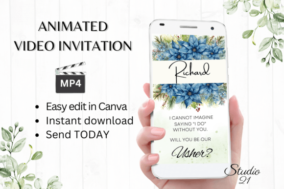 Christmas Usher Proposal W3216U: A Festive Digital Invitation