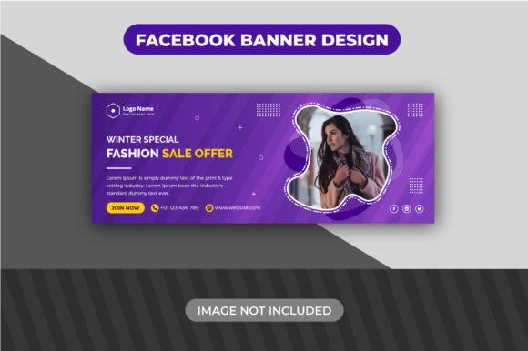 Create a Stunning Violet Winter Sale Offer Facebook Banner