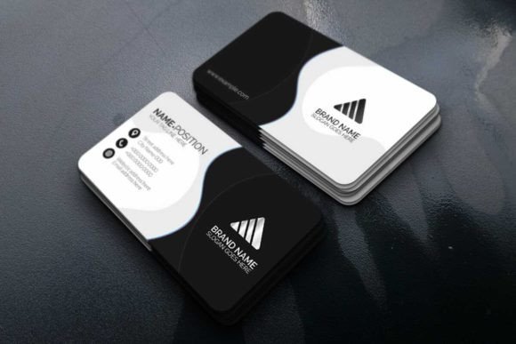 Dark and White Business Card Template: A Timeless Design Asset