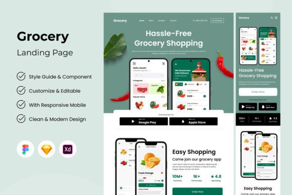 Grocery - Food Delivery Landing Page V2: Your Store's New Digital Face