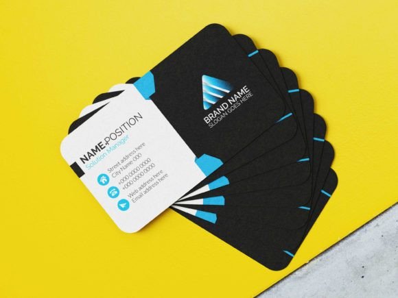 Premium Dark Business Card Template: First Impressions in Monochrome